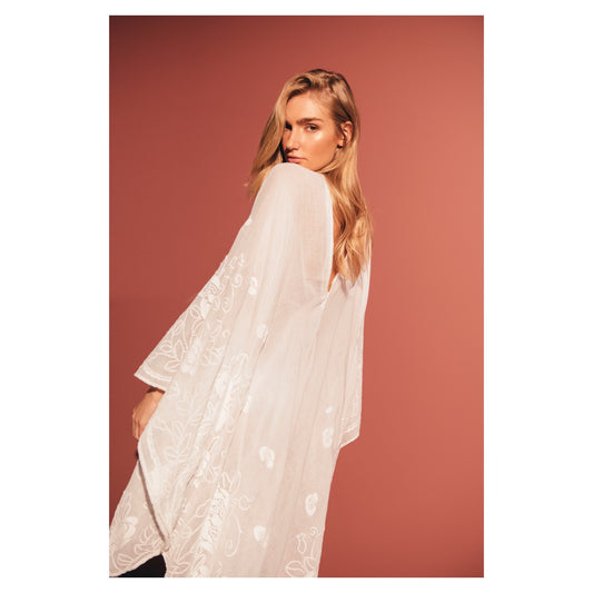 Embroidery White Tunica