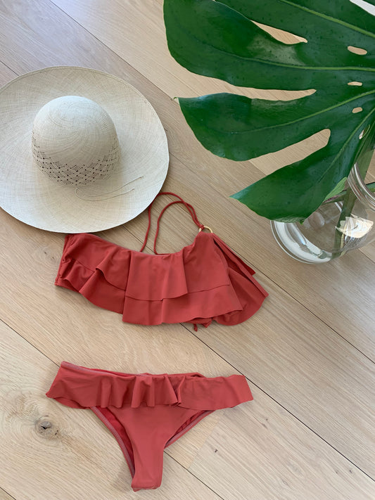 One Shoulder Ruffle Bikini by Touché