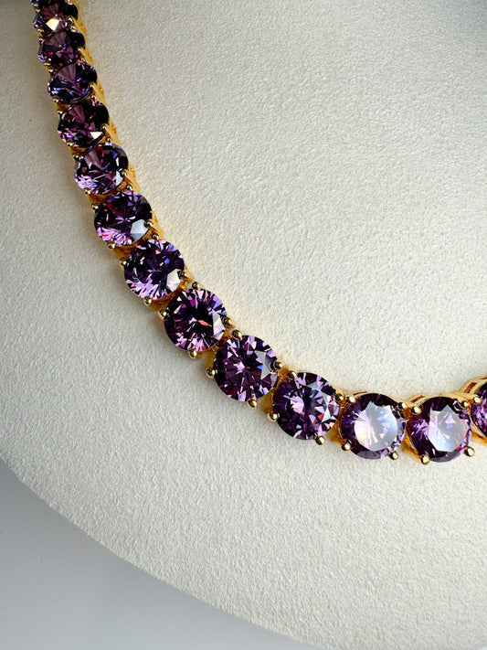 Tennis 8MM Amethyst Necklace by Senda