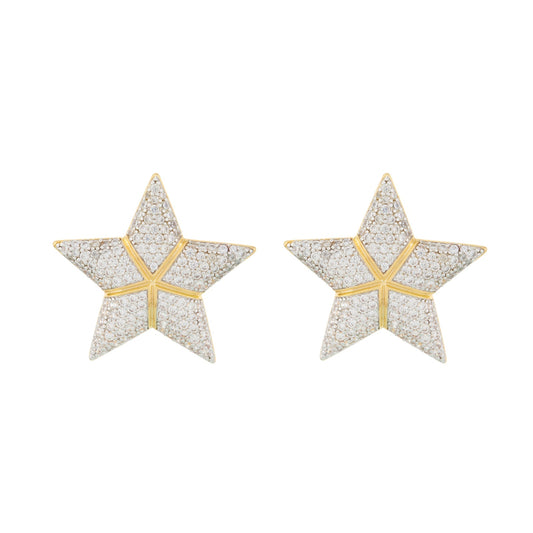 Bianka Star Earrings White by Senda