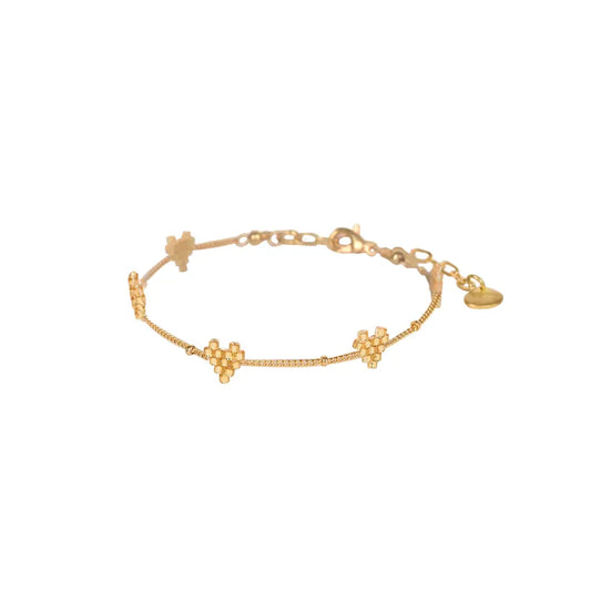 Beaded Hearts Bracelet by Mishky