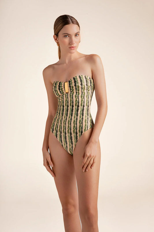 Green Bandeau One-Piece by Touché