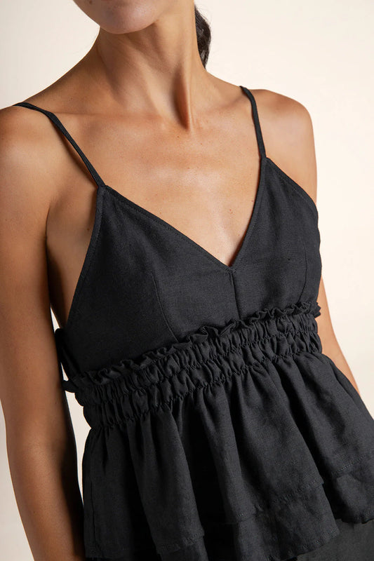 Black Linen Set by Touché