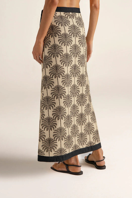 Pareo Palm Print Skirt by Touché