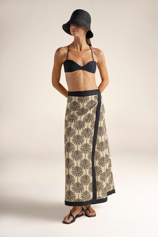 Pareo Palm Print Skirt by Touché