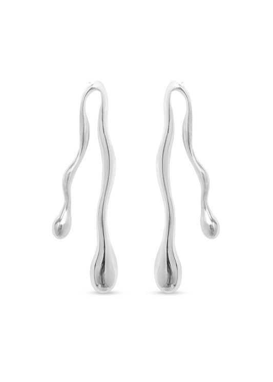 Breath Earrings Silver by Eugenia Ospina