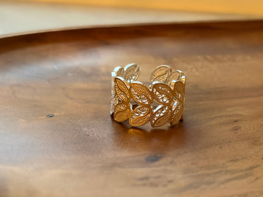 Silver Coffee Bean Ring