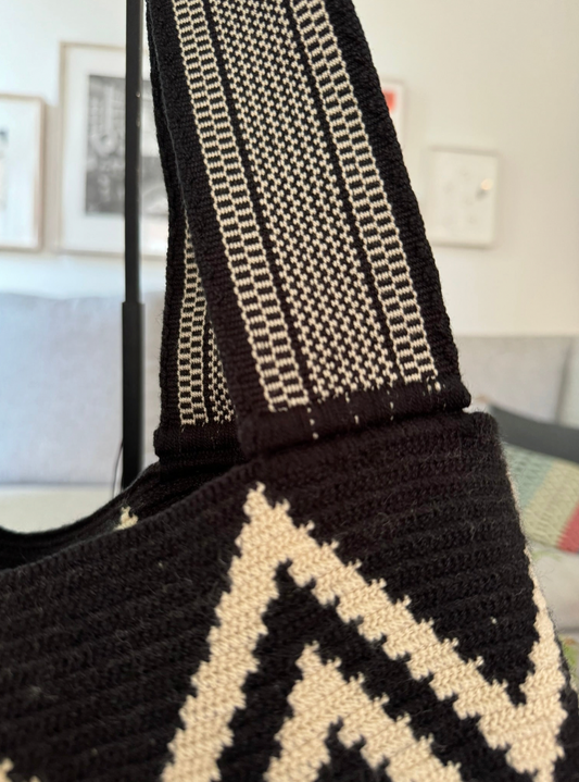 Beach Mochila - Black/White pattern 001