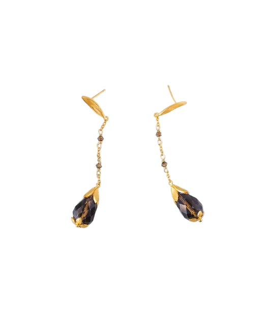 Smoked Quartz Bud Pendants by Durando Atelier