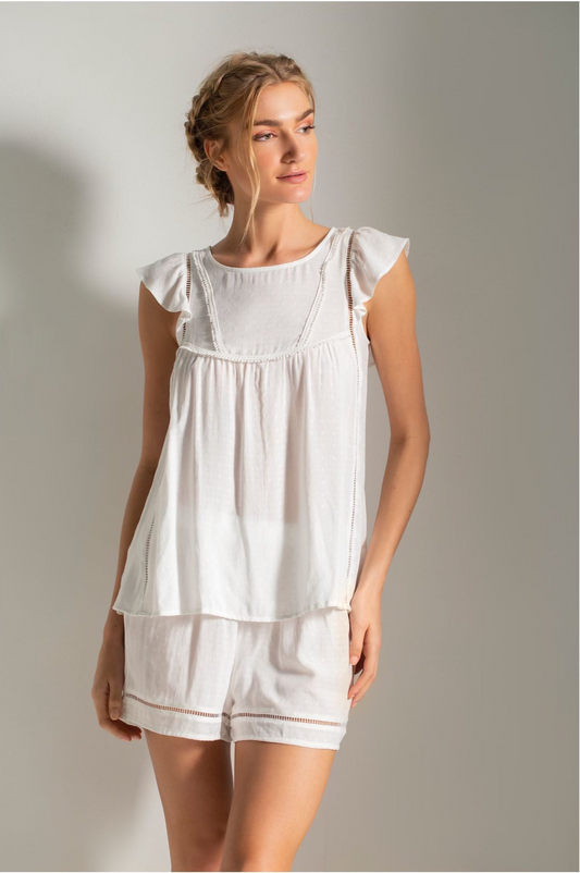 White Pajama in Cotton