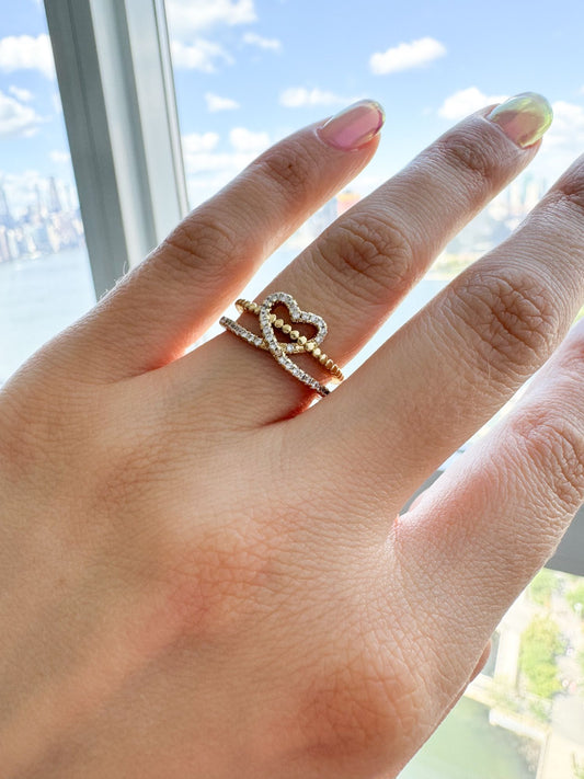 Heart Chain Ring by Bichota