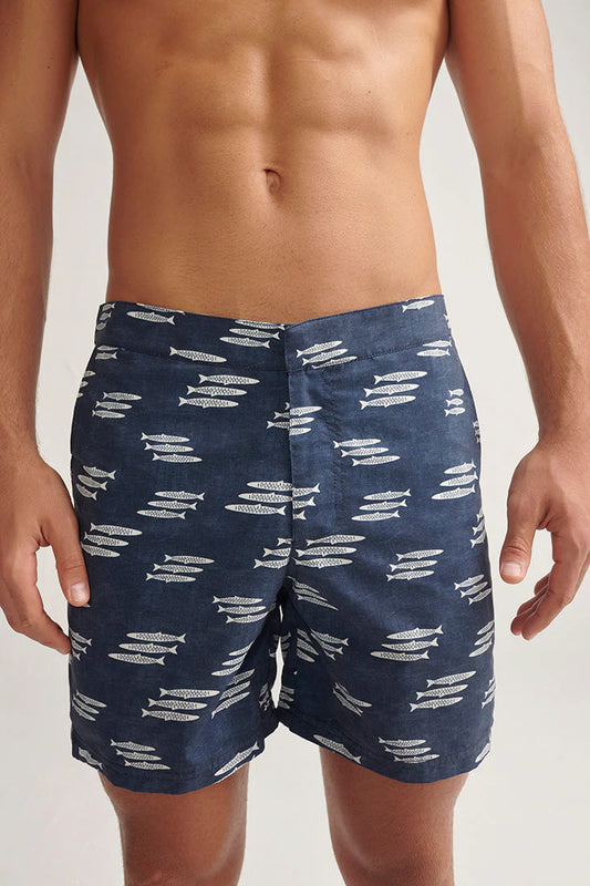 Fish Print Swim Trunks by Ilot