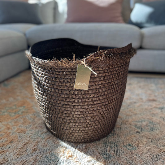 Sandona Fringe Basket- Brown