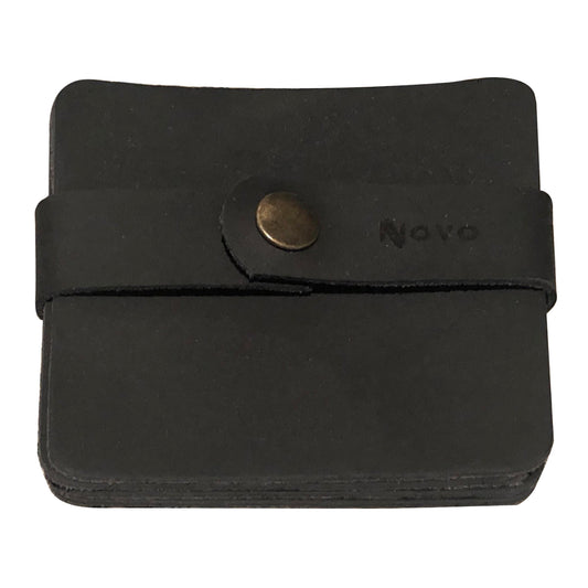 black square leather coasters