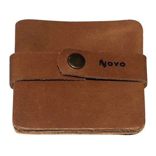 brown square leather coasters