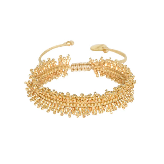 Beaded Fringe Adjustable Bracelet by Mishky