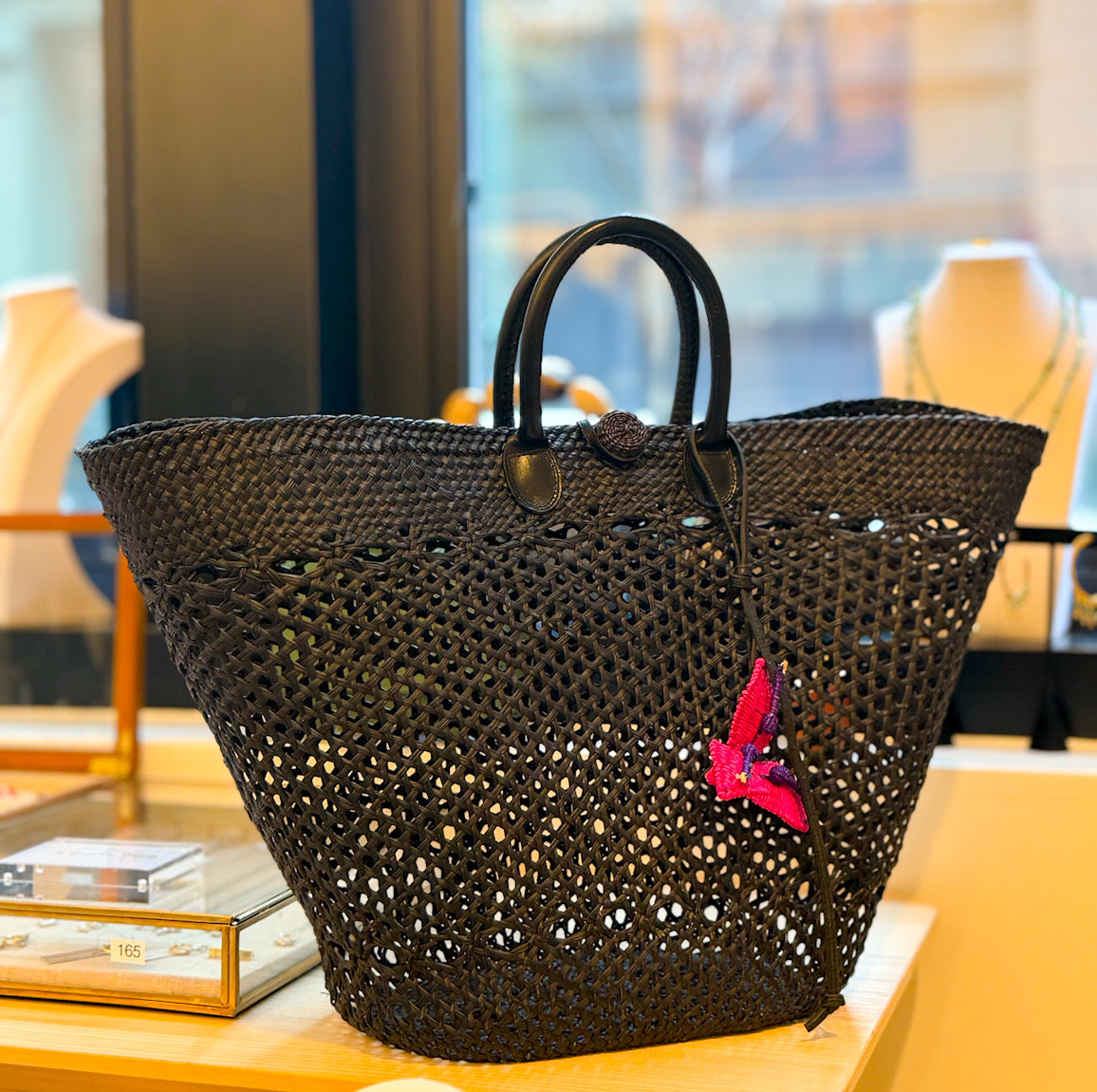 Orchid Handbag Black by Mercedes Salazar
