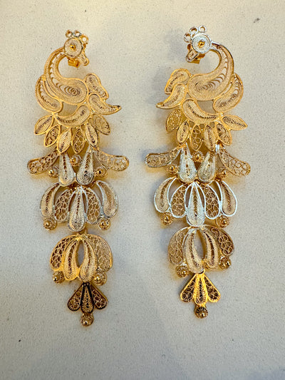 Filigree Peacock Pendants