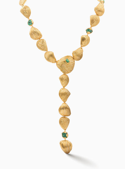 21 Shell Emerald Necklace by Fenomena