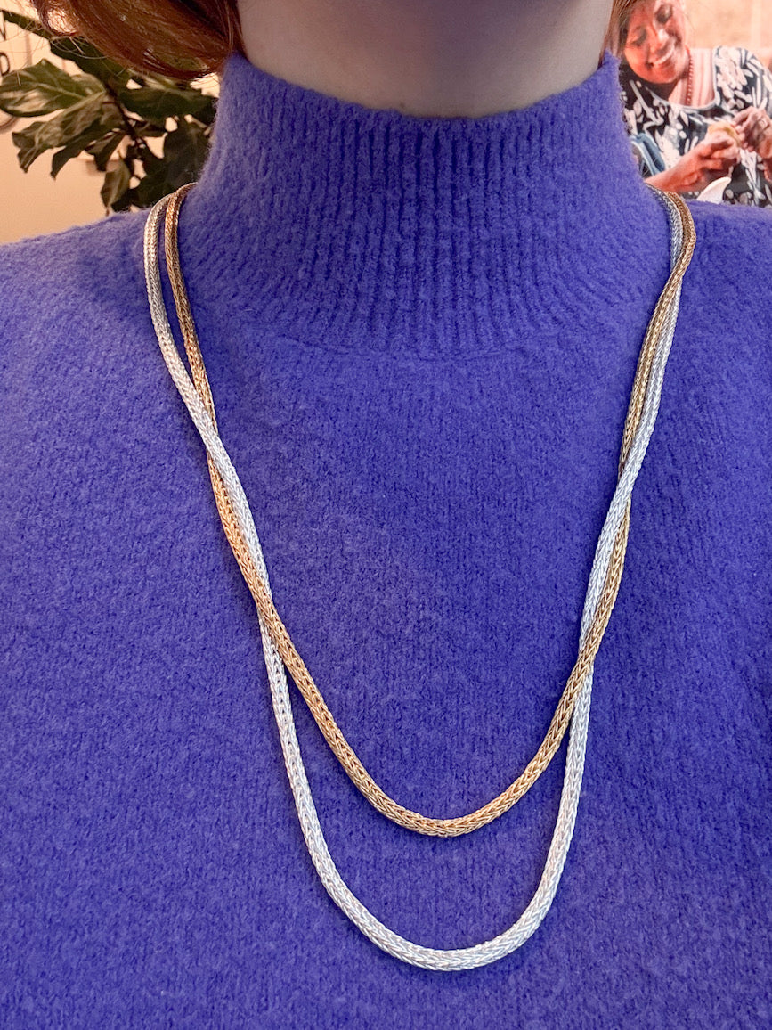 Filigree Woven Long Necklace