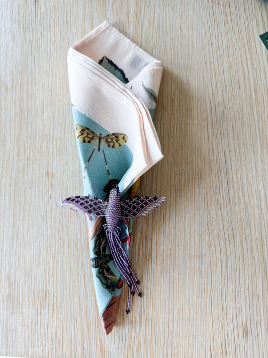 Hummingbird Beaded Napkin Rings