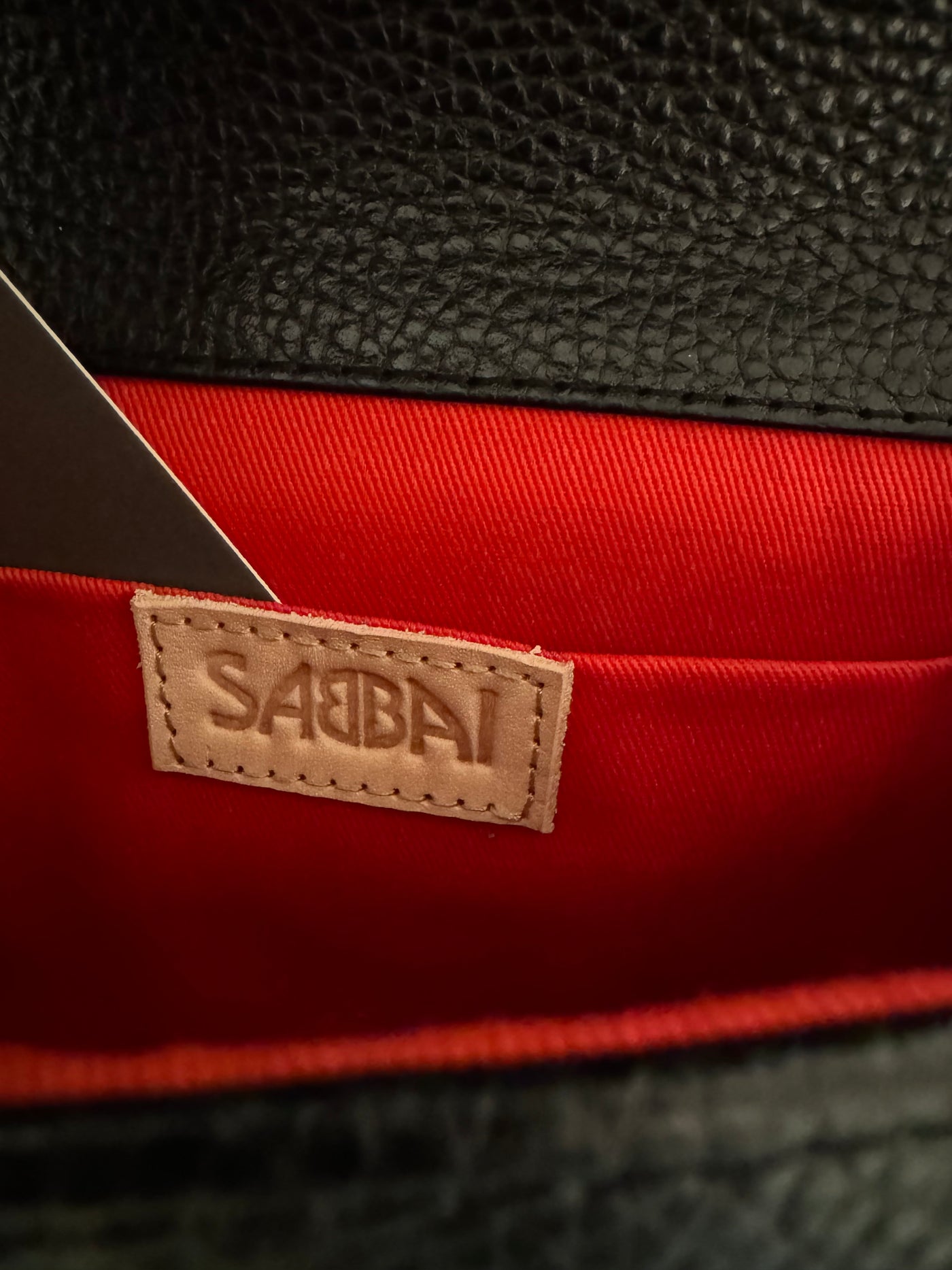 Black Nica Tagua Leather Bag by Sabbai