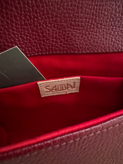 Burgundy Nica Tagua Leather Bag by Sabbai