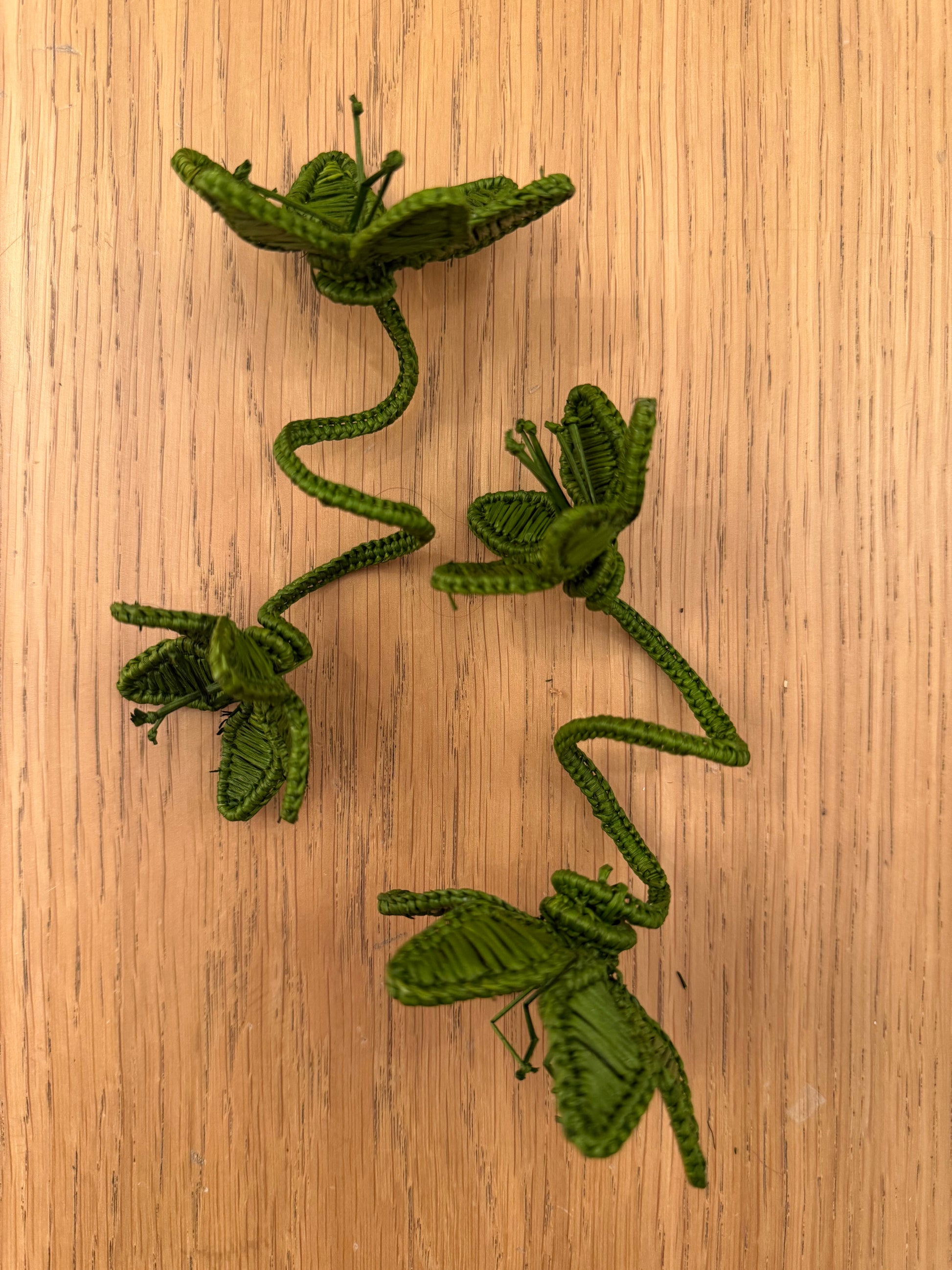 Flower Iraca Palm Napkin Rings Set of 4