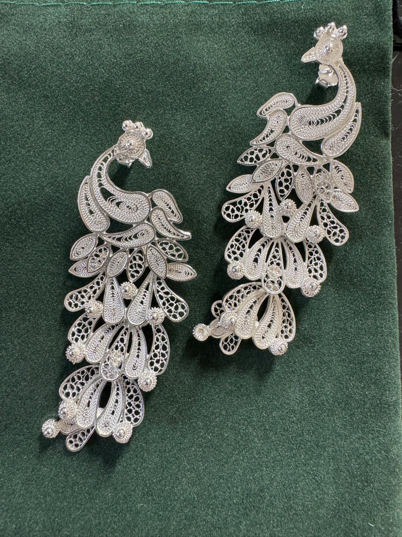Filigree Peacock Pendants