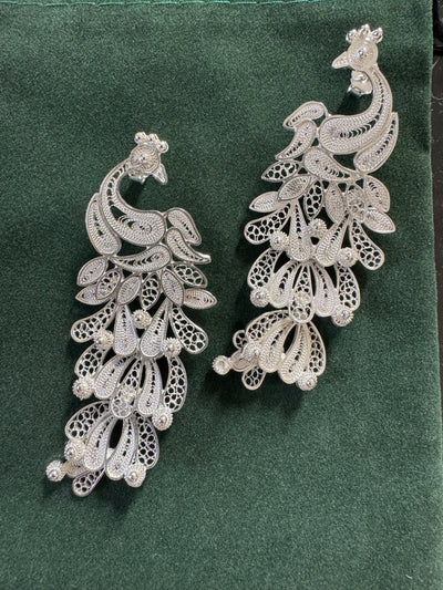 Filigree Peacock Pendants