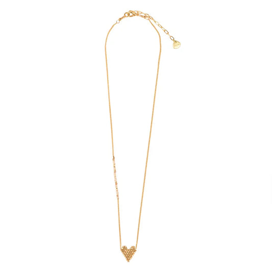 Beaded Heart Adjustable Necklace by Mishky