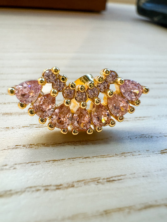 Rose Crystal Studs by Clark