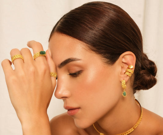 Nattiva Emerald Mini Hoops