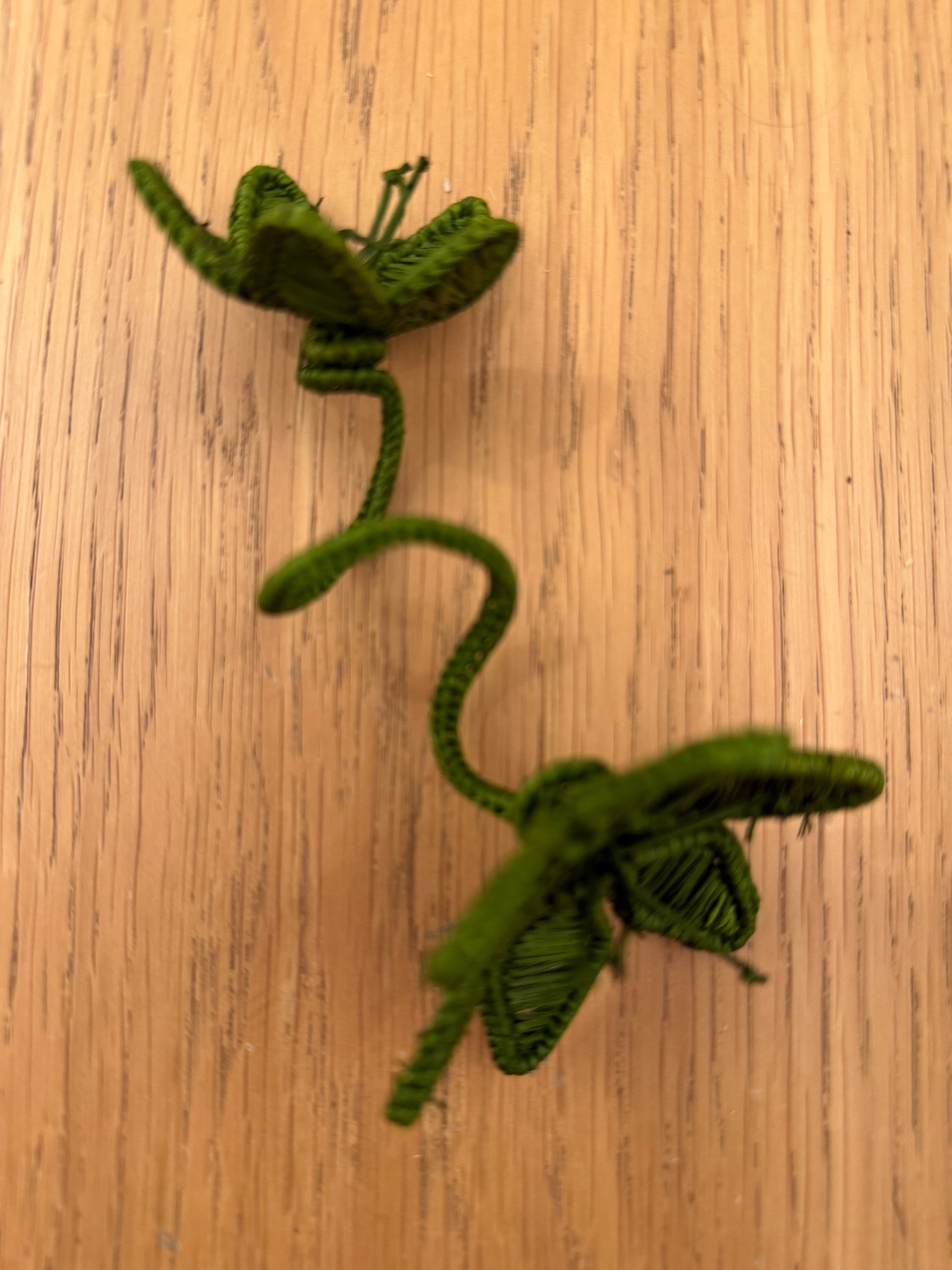 Flower Iraca Palm Napkin Rings Set of 4