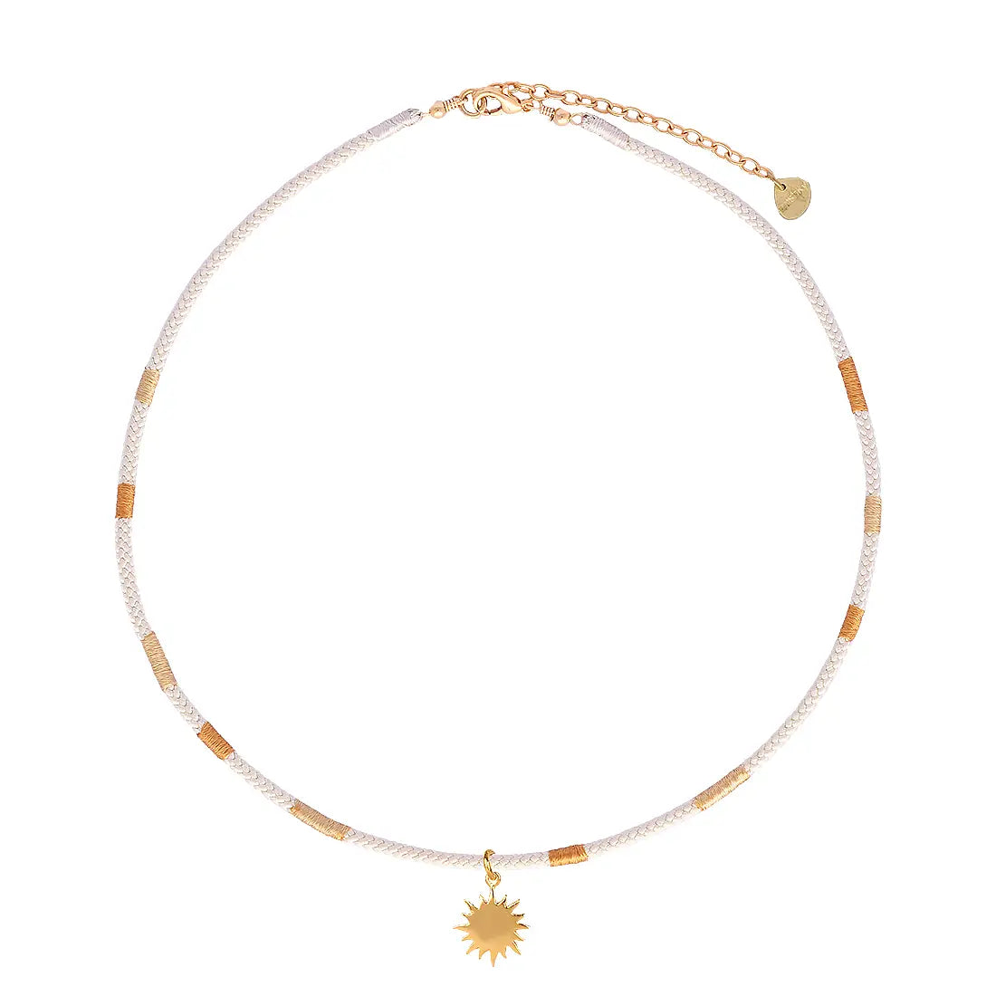 Adjustable Necklace w/Gold Plated Sun by Mishky
