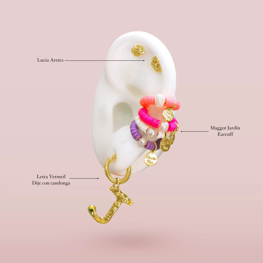 Hoop Earrings with Charm by Claudia Trejos