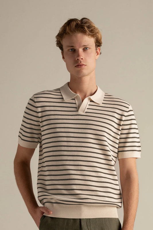 Striped Polo Shirt by Ilot