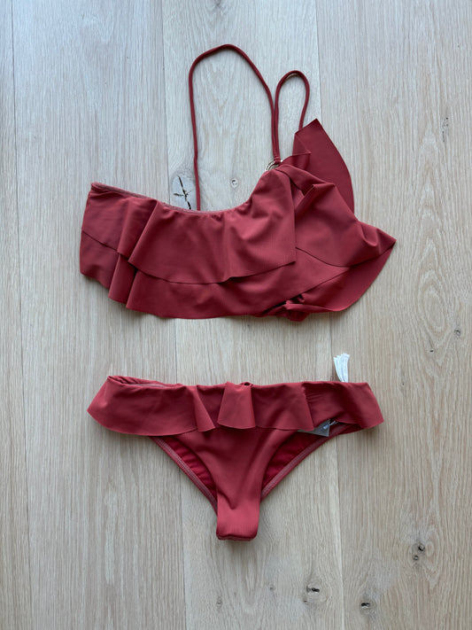 One Shoulder Ruffle Bikini by Touché