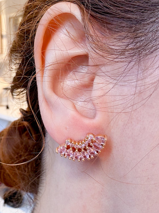 Rose Crystal Studs by Clark