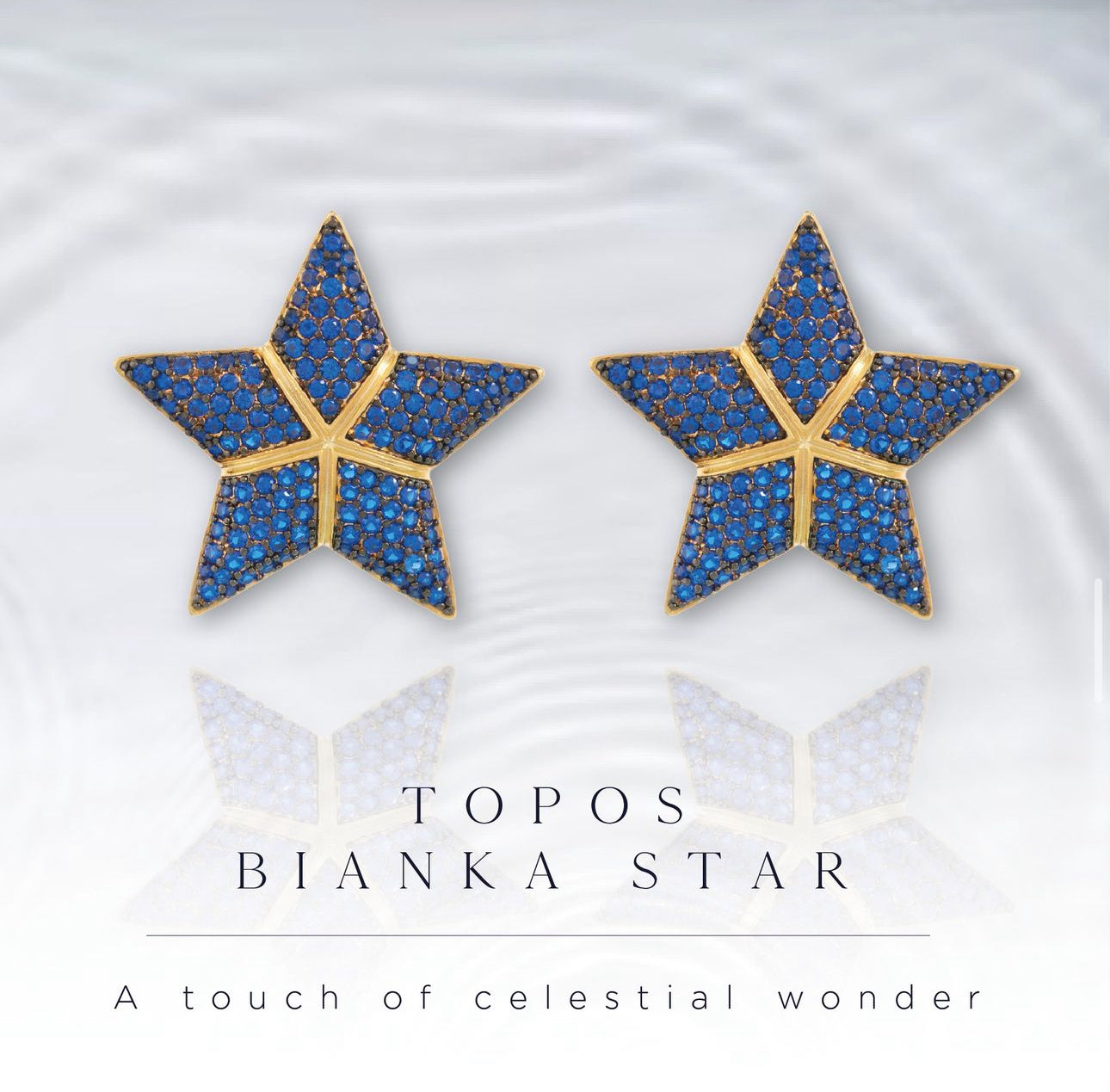 Bianka Star Earrings Blue by Senda