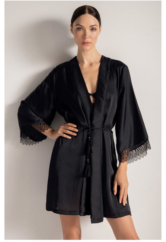 Satin Midi Kimono