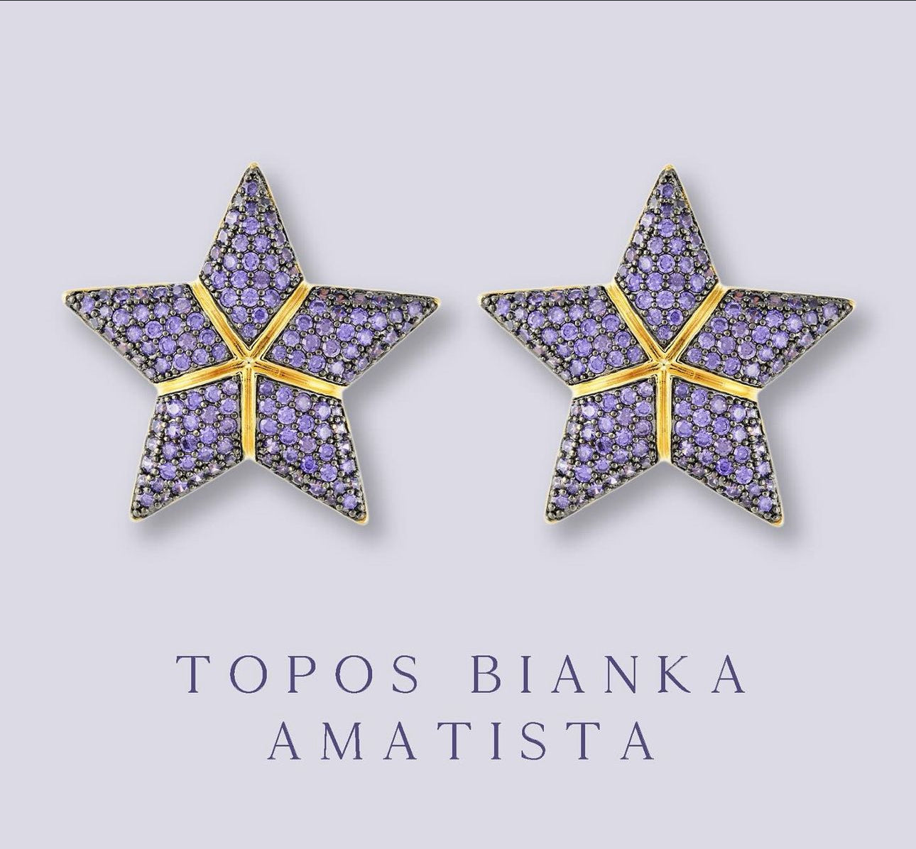 Bianka Star Earrings Amatista by Senda