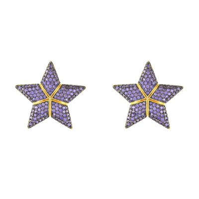 Bianka Star Earrings Amatista by Senda