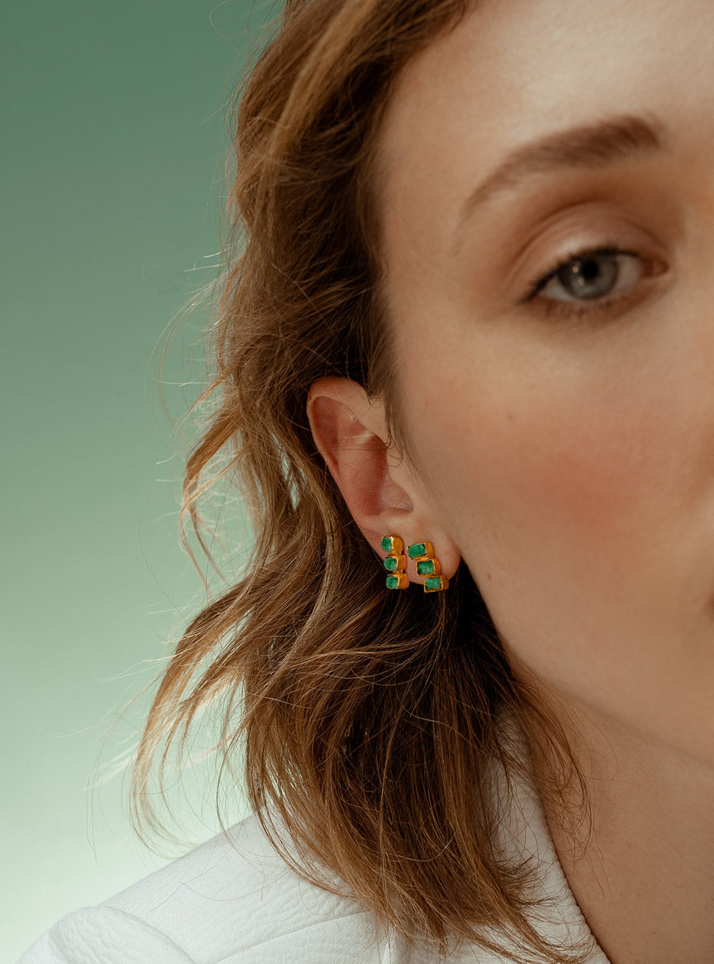 Maya 3 Stone Studs by Fenomena