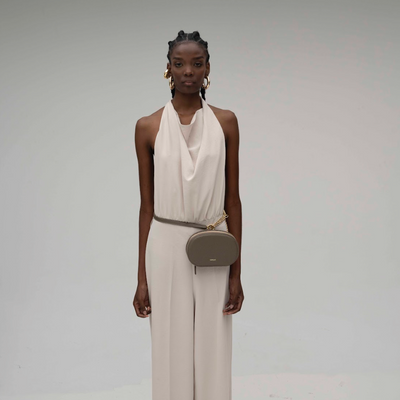 Taupe Pill Phone Bag by Camellet