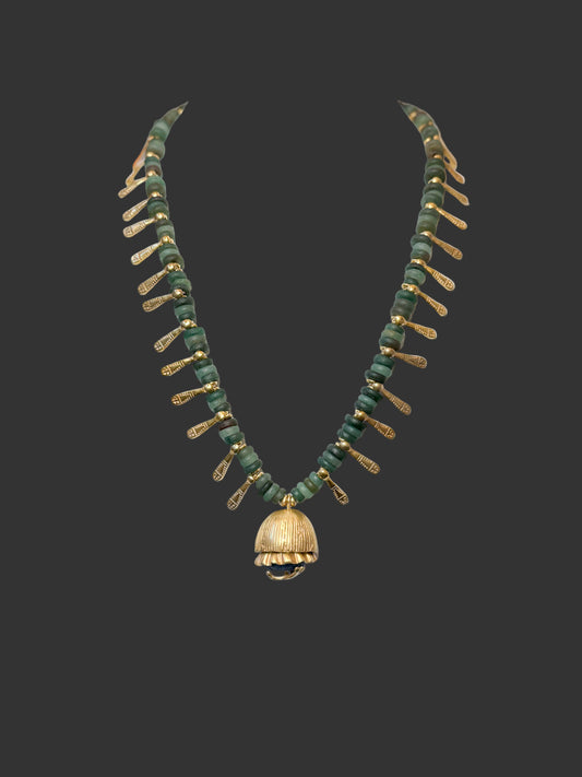 PreColumbian Art Bell Jade Necklace