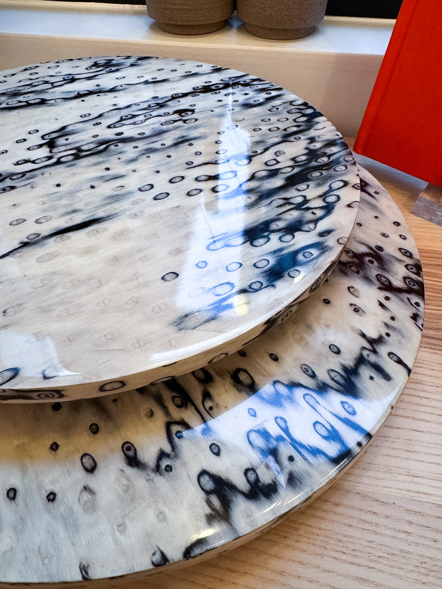 Lazy Susan White Wood Veneer
