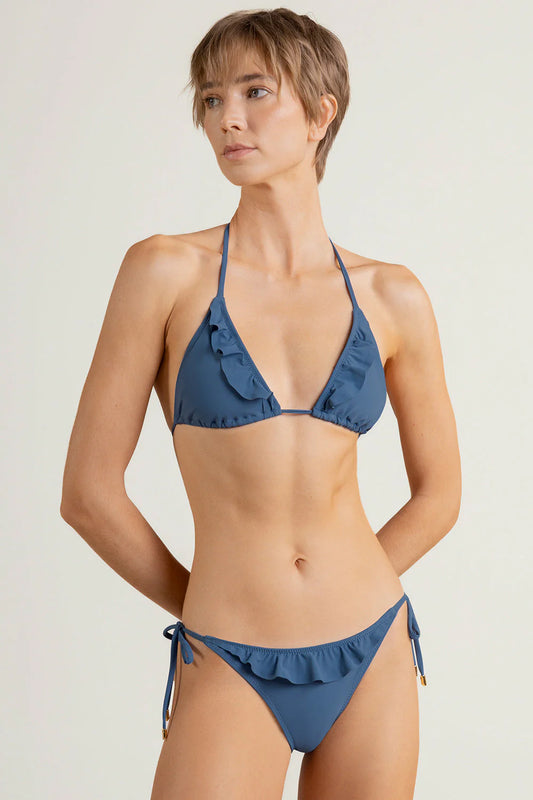 Blue Ruffle Swimsuits Bikini