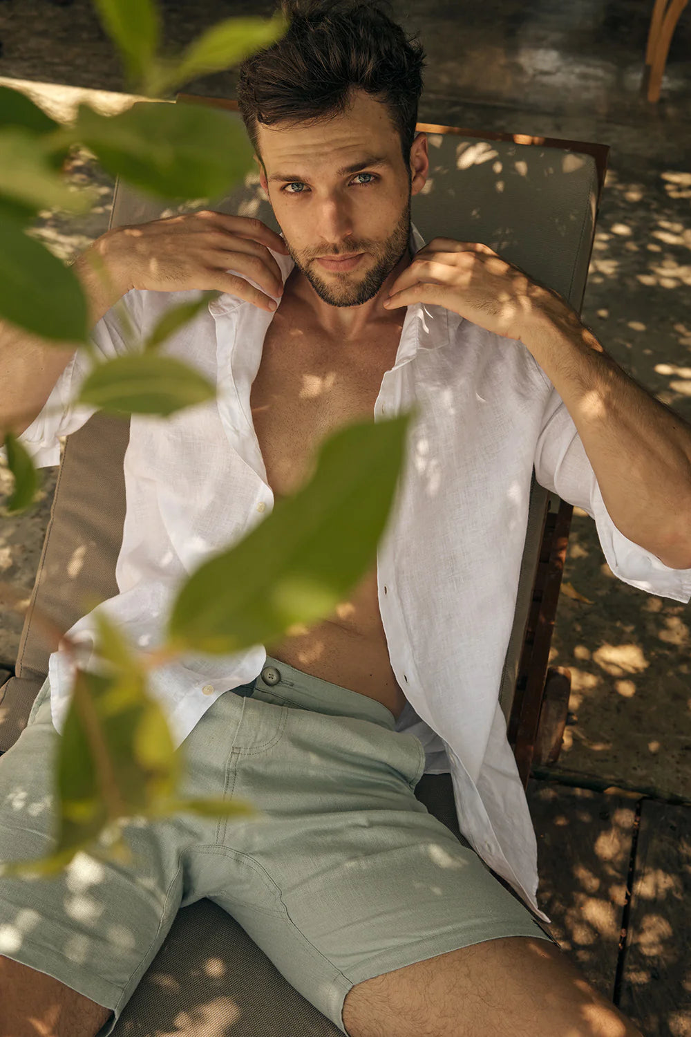 Linen long sleeve slim fit by Ilot
