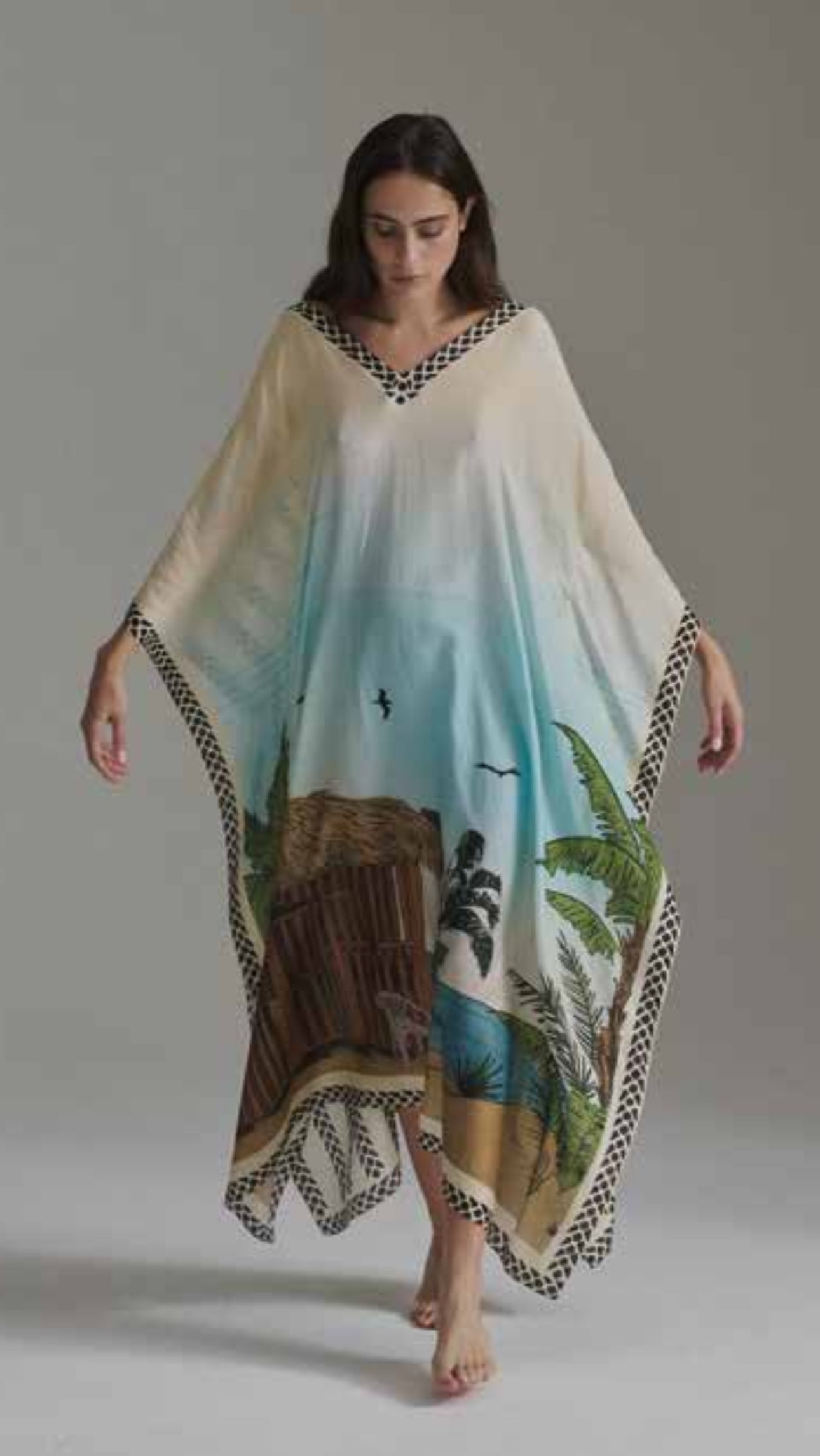 Juan De Dios Morena Cotton Silk Closed Tunic